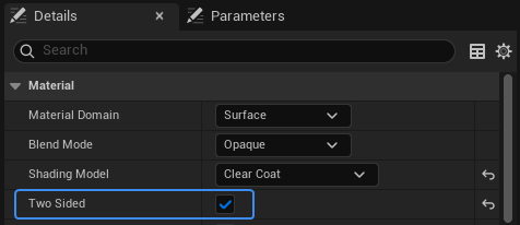 Two-sided Material property